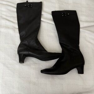 Cole Haan Black Heeled Knee-High Boots